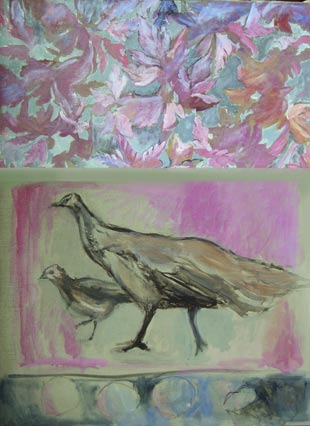 Pawie - obraz olejny