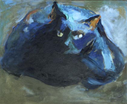 kot - malarstwo olejne