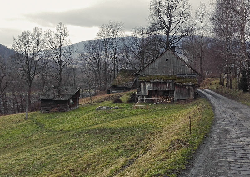 architektura drewniana, zabudowa gospodarcza wiejska