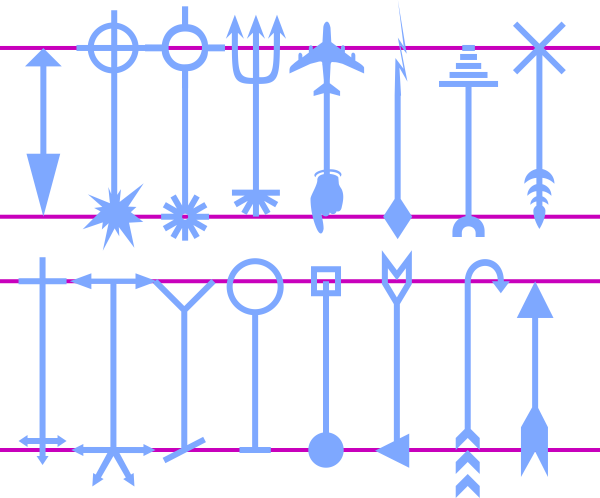 groty strałek w programie wektorowym Corel 