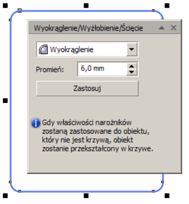 CorelDraw zaokrąglanie kształtów