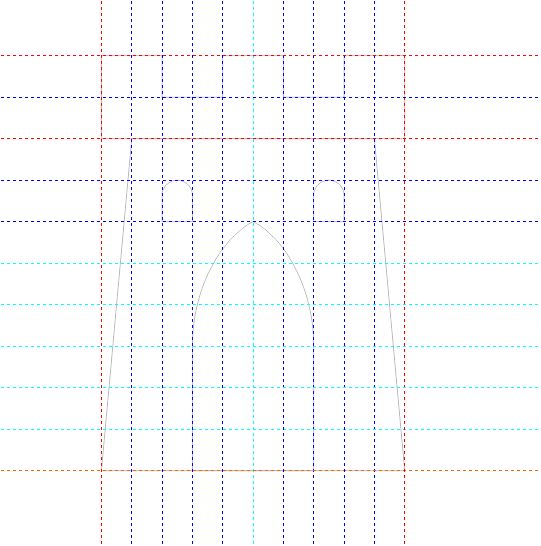 przykład używania prowadnic w Corel Draw