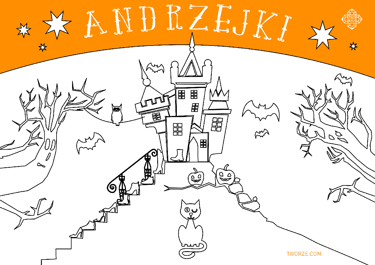 kolorowanką dla dzieci na Andrzejki